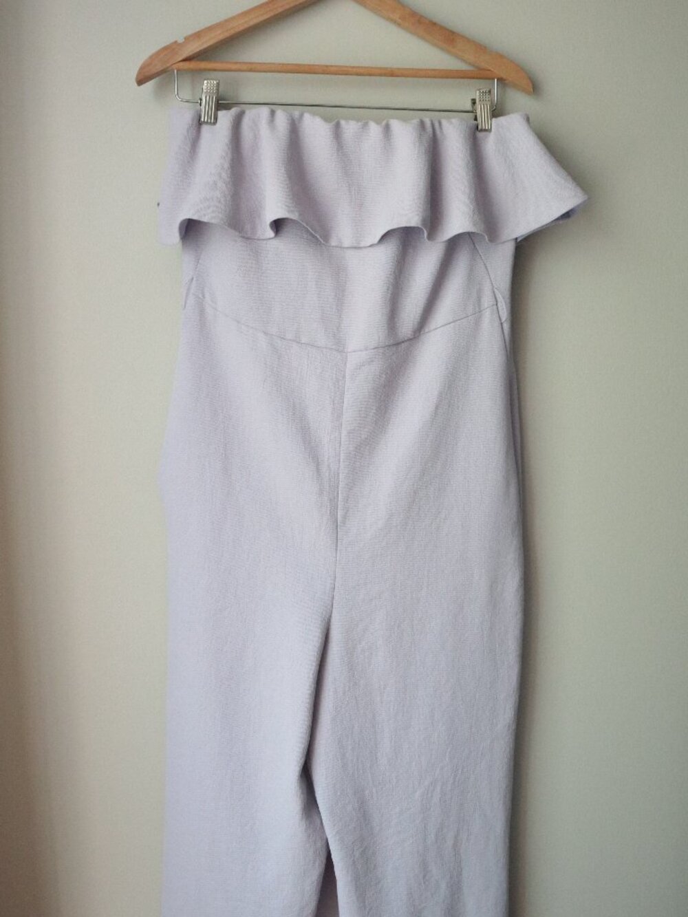 Aritzia Capri Jumpsuit (Strapless, Romper, Lilac, Ruffles, Party, Babaton)